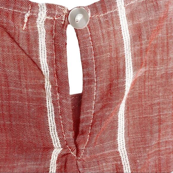 BP. Red Stripe Asymmetrical Peplum Summer Tank Top Small - Picture 5 of 8